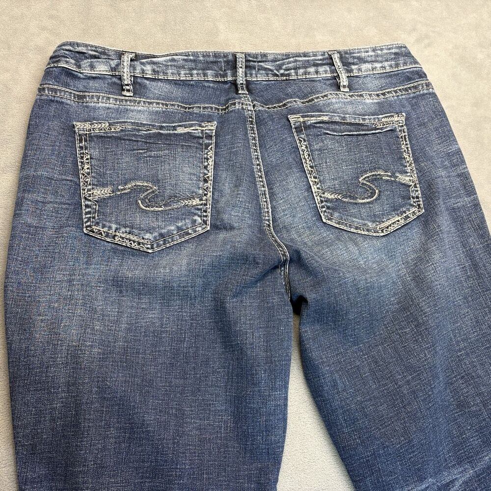 Silver Jeans Women's Boyfriend Jeans in Dark Blue Wash - Picture 4 of 10